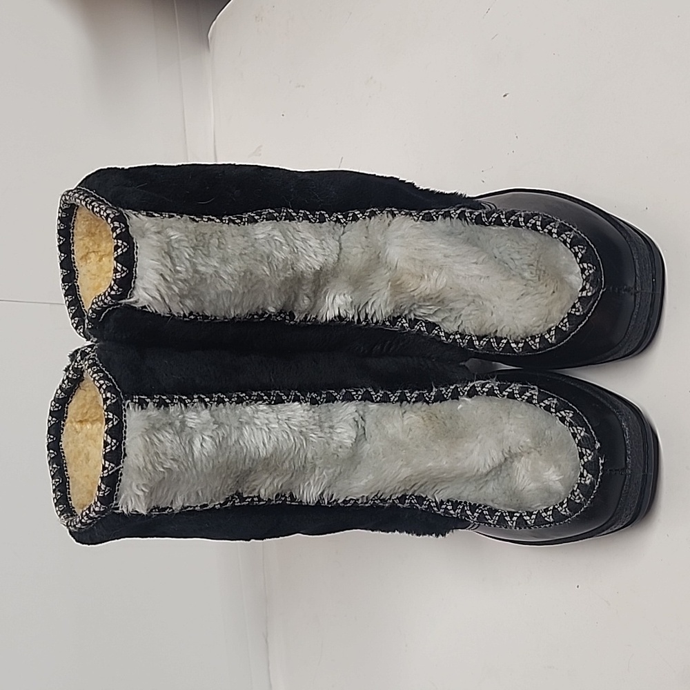 Women's Black Winter Fur-Lined Boots